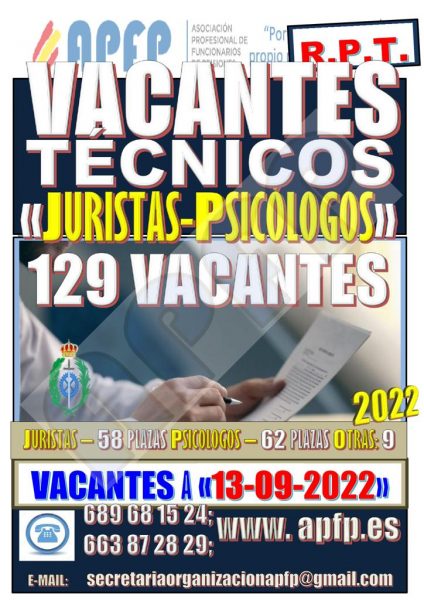 Vacantes Técnicos septiembre 2022