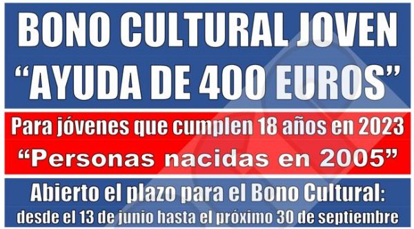Bono cultural joven 400 euros